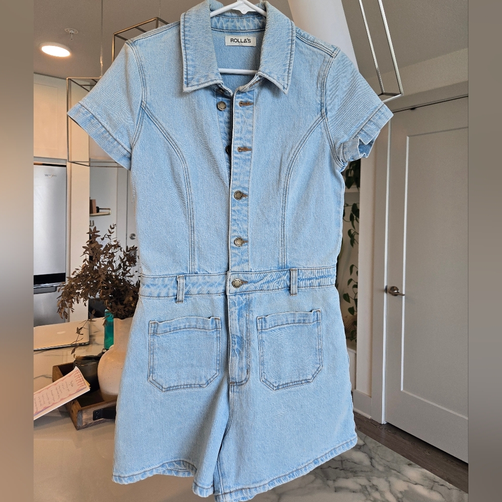 Rolla's Sailor Denim Romper